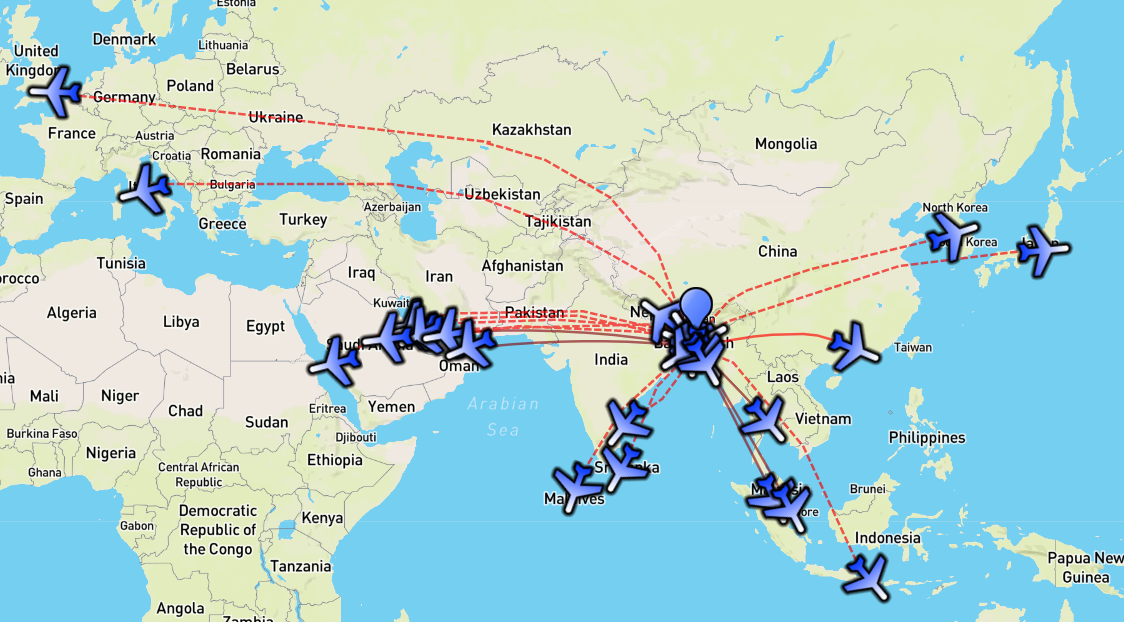 travel to bangladesh from usa