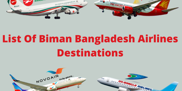 List Of Biman Bangladesh Airlines Destinations