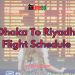 Dhaka To Riyadh Flight Schedule